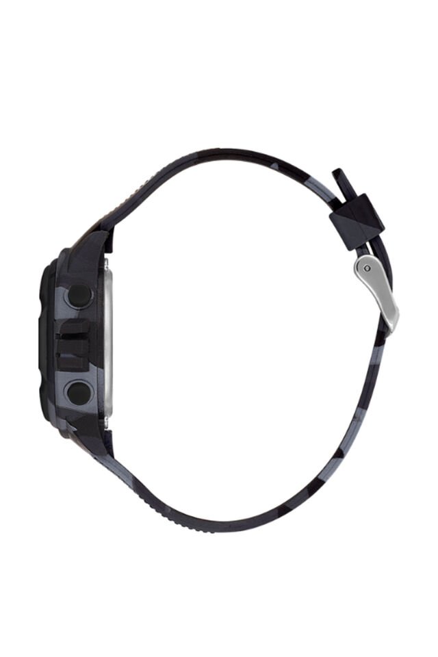 5-10 Yaş İçin, 7 Farklı Kadran Işıklı, Alarmlı, Kronometreli Siyah Kamuflaj Erkek Çocuk Kol Saati