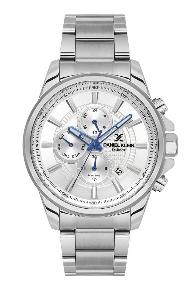 Exclusive Tüm Fonksiyonları Aktif, Takvimli, Çelik Bilezik Metalik Kadran Erkek Kol Saati