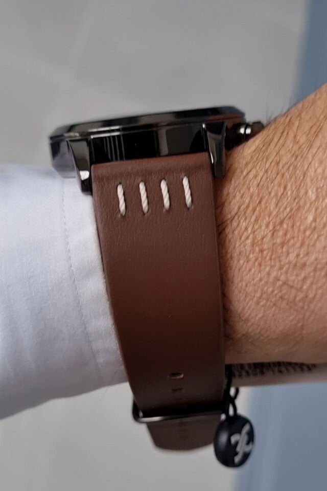 Kahverengi Deri Kayışlı Fonksiyonları Aktif Takvimli Erkek Kol Saati