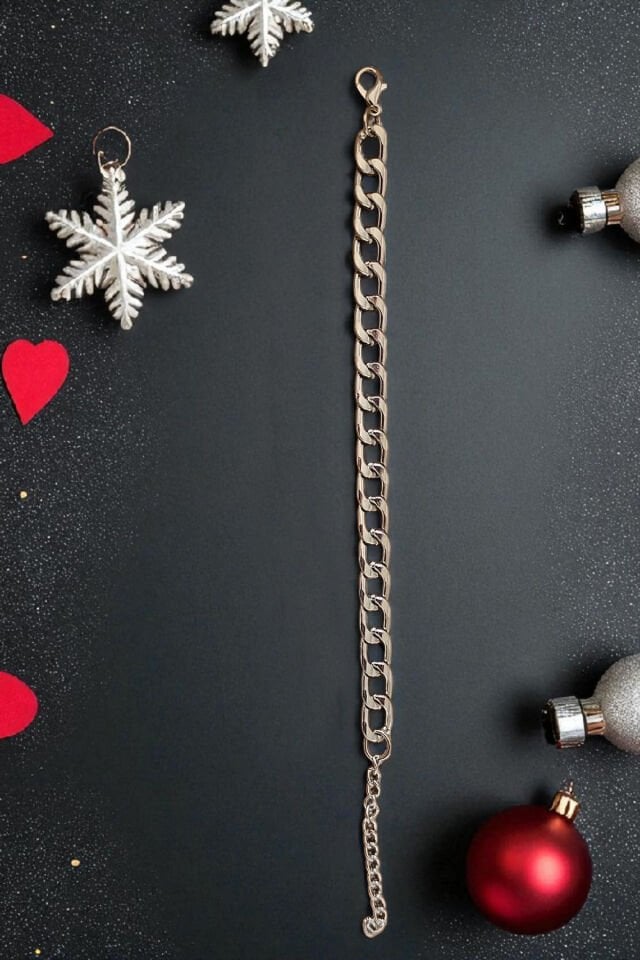 Çelik Bilezik Lacivert Kadran Metalik Erkek Kol Saati + Zincir Bileklik Hediyeli