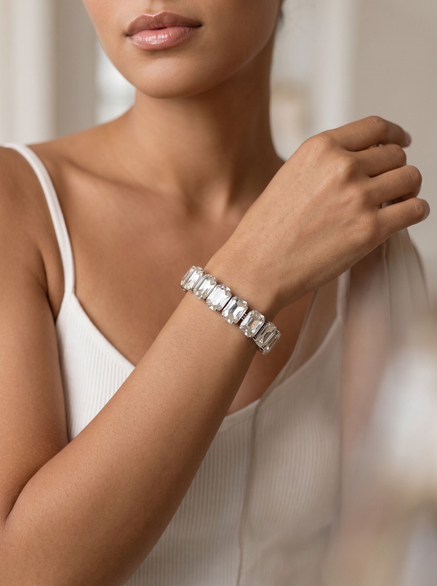 Valmont Accessories Orta Baget Taşlı Kadın Bileklik, Davet ve Gece Kombin