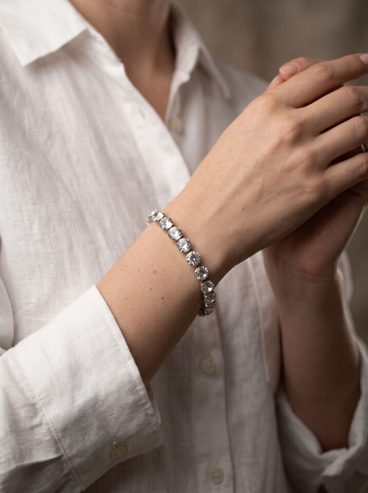 Valmont Accessories Orta Yuvarlak Taşlı Kadın Bileklik, Davet ve Gece Kombin