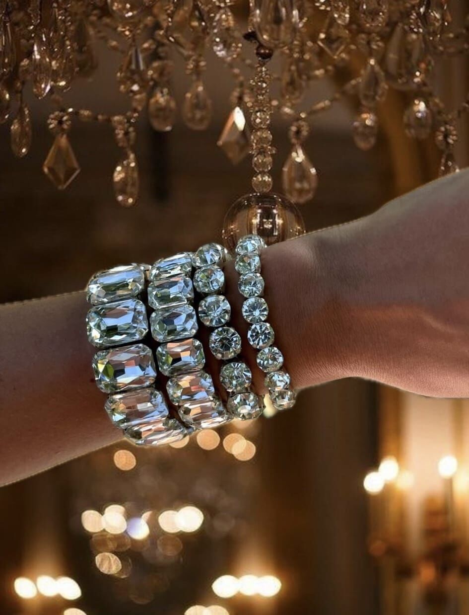 Valmont Accessories Orta Yuvarlak Taşlı Kadın Bileklik, Davet ve Gece Kombin