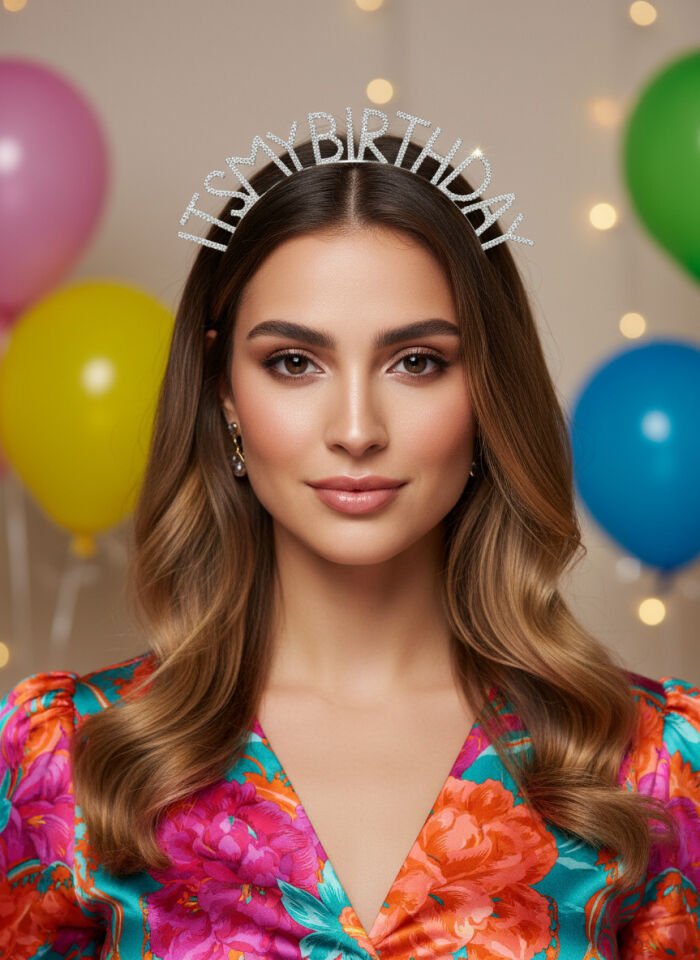 Valmont Accessories Mom To Be Yazılı Kristal Taşlı Işıltılı Kutlama Tacı