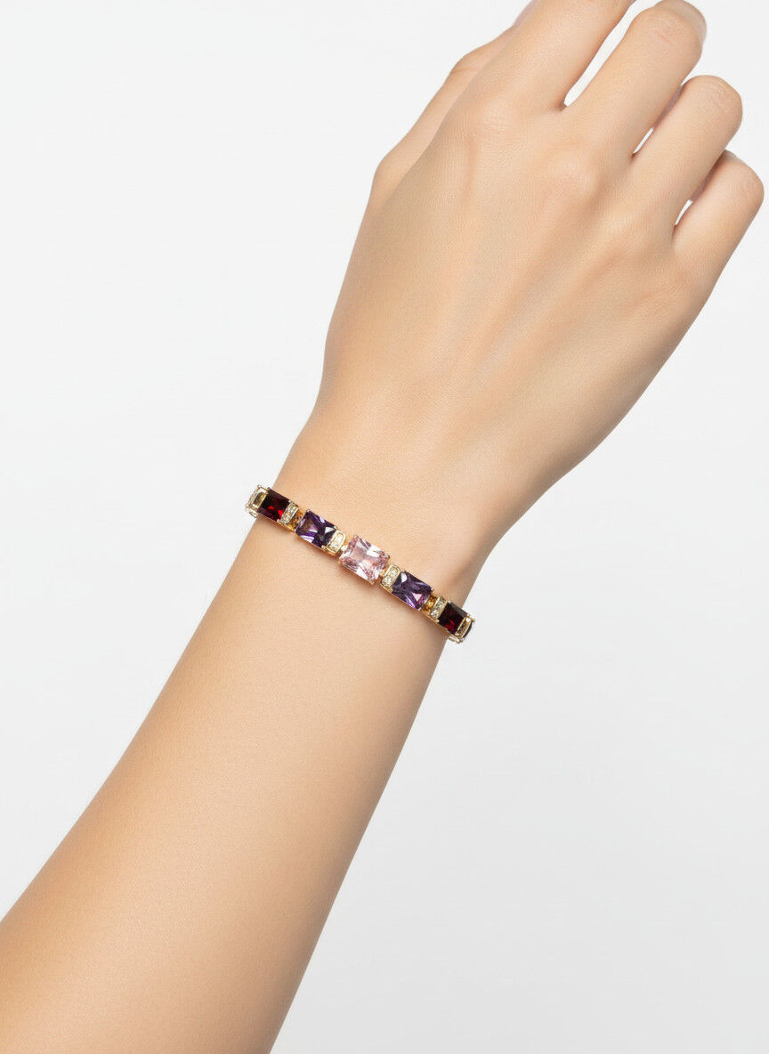 Valmont Accessories Kadın Gold Renk Çok Renkli Baget Taşlı Bileklik