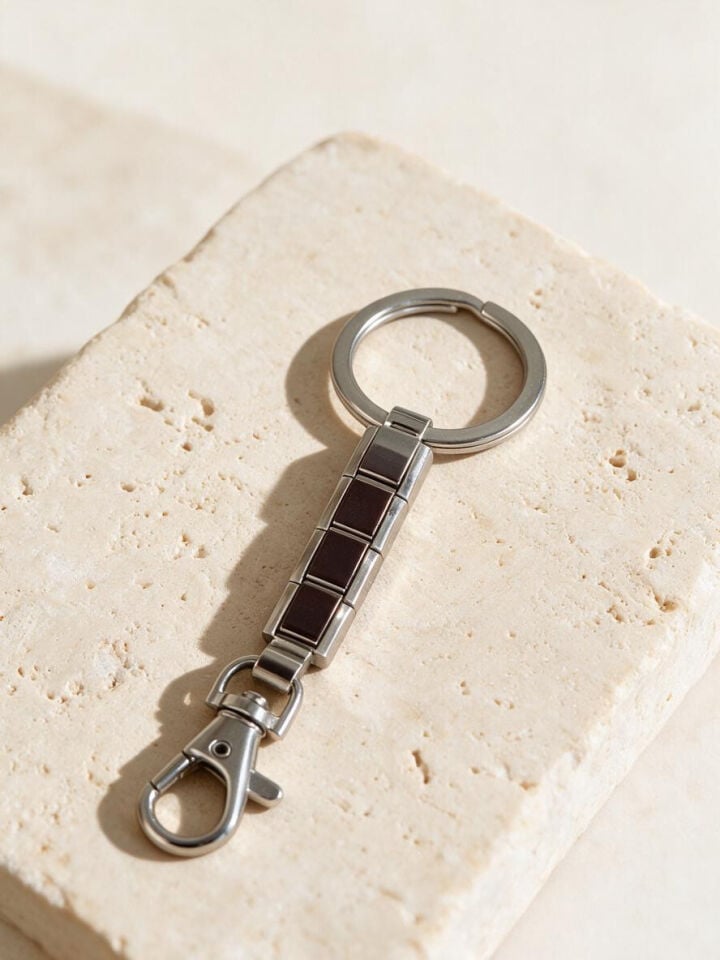 VALMONT Gümüş Metalik Charm Anahtarlık